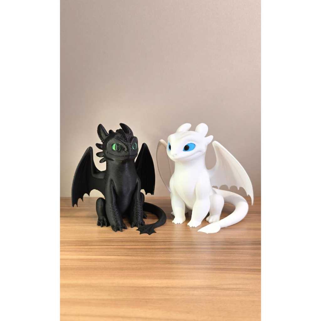 Dragão Decorativo 3D Fofinho Decoração Geek Impressão 3D