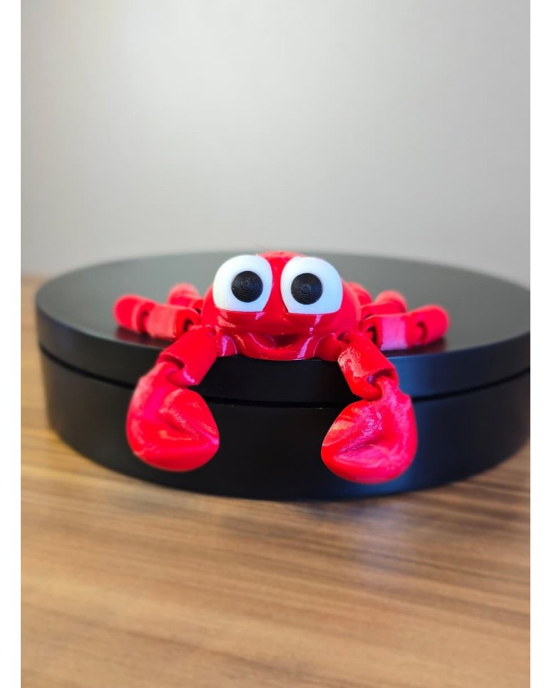 Caranguejo Articulado 3D Fidget Sensorial Antiestresse Flexível