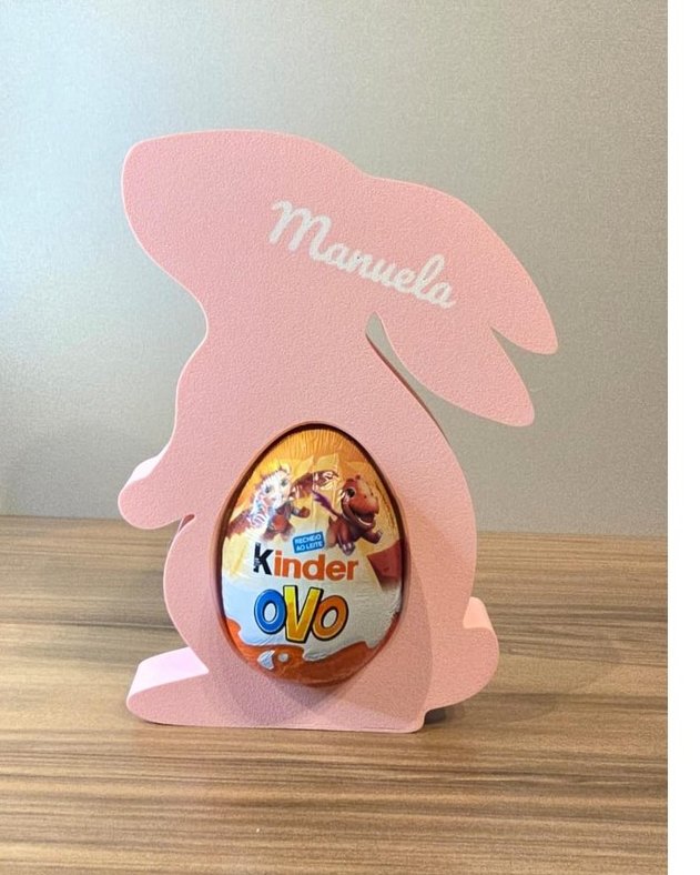 Porta Ovo Decorativo Coelho Personalizado Páscoa Presente Criativo