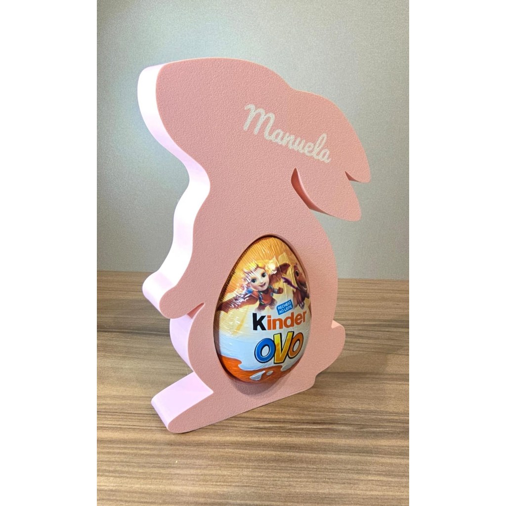 Porta Ovo Decorativo Coelho Personalizado para Páscoa Presente Criativo