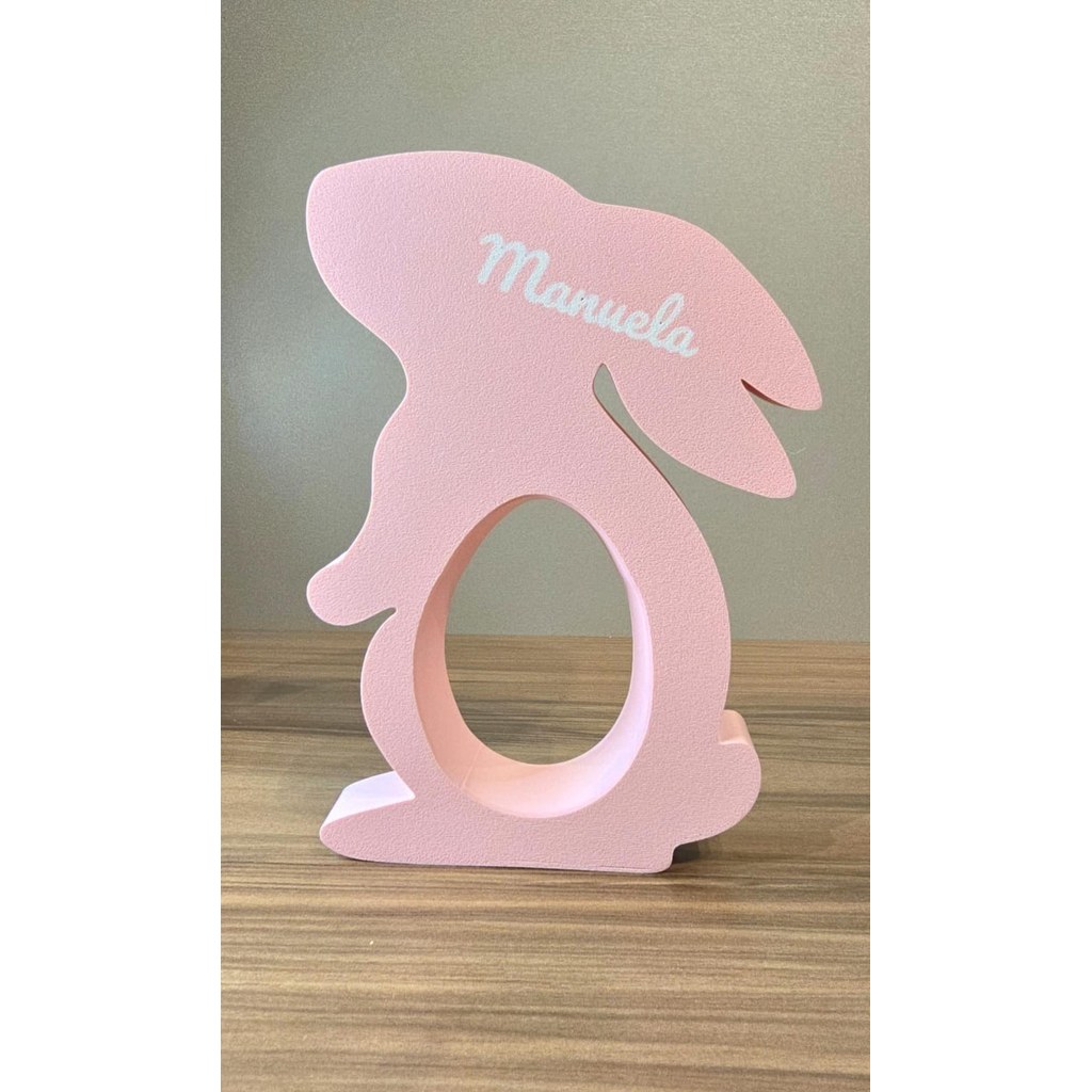 Porta Ovo Decorativo Coelho Personalizado para Páscoa Presente Criativo