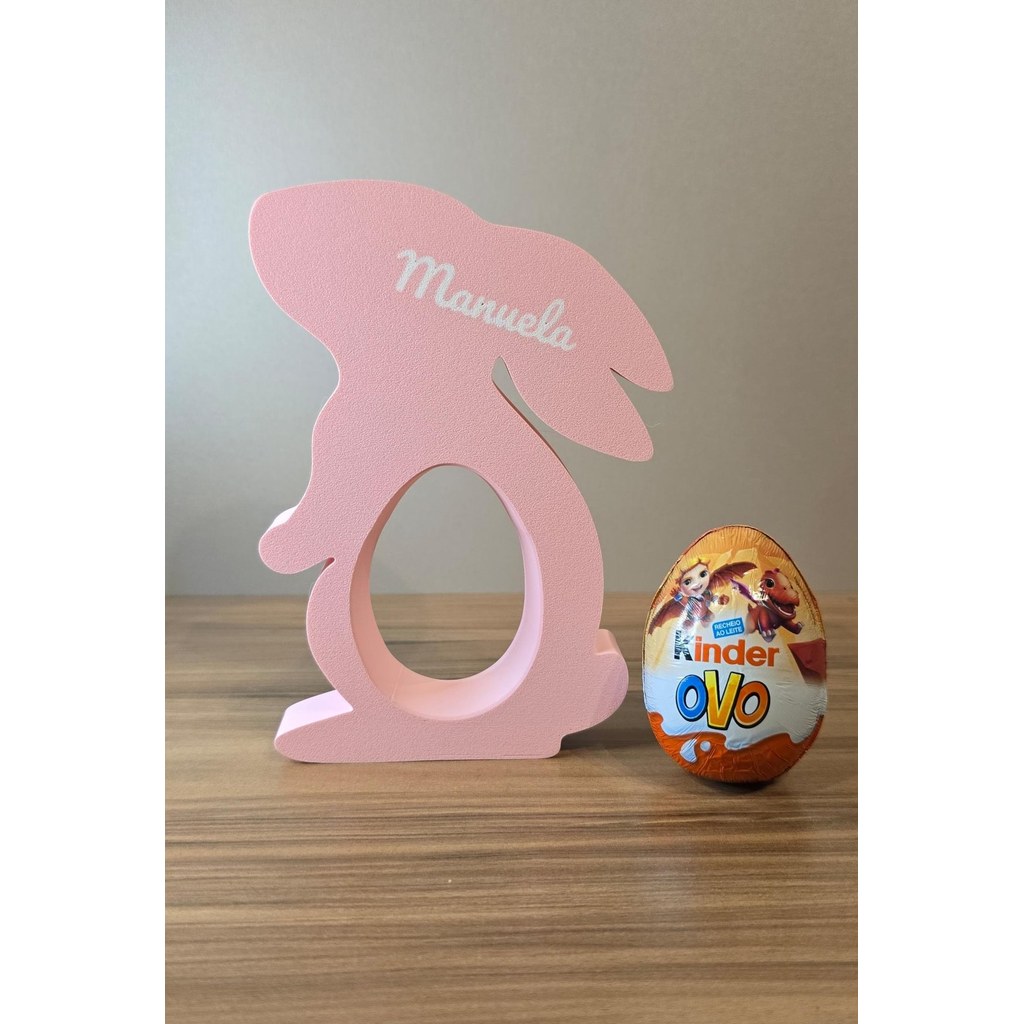 Porta Ovo Decorativo Coelho Personalizado para Páscoa Presente Criativo
