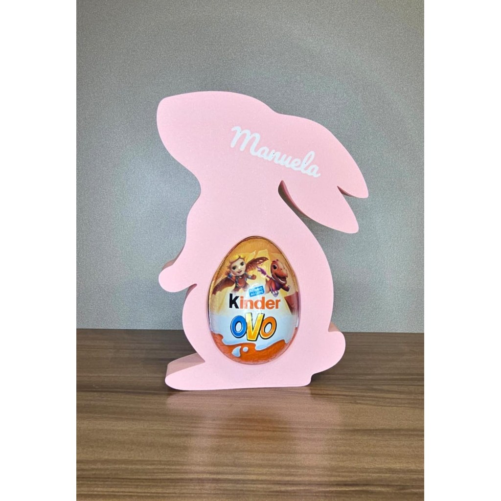 Porta Ovo Decorativo Coelho Personalizado para Páscoa Presente Criativo