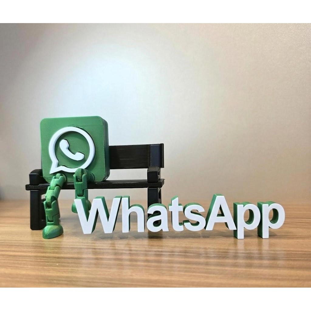 Peça decorativa personalizada para Instagram ou WhatsApp com link ou número em impressão 3D