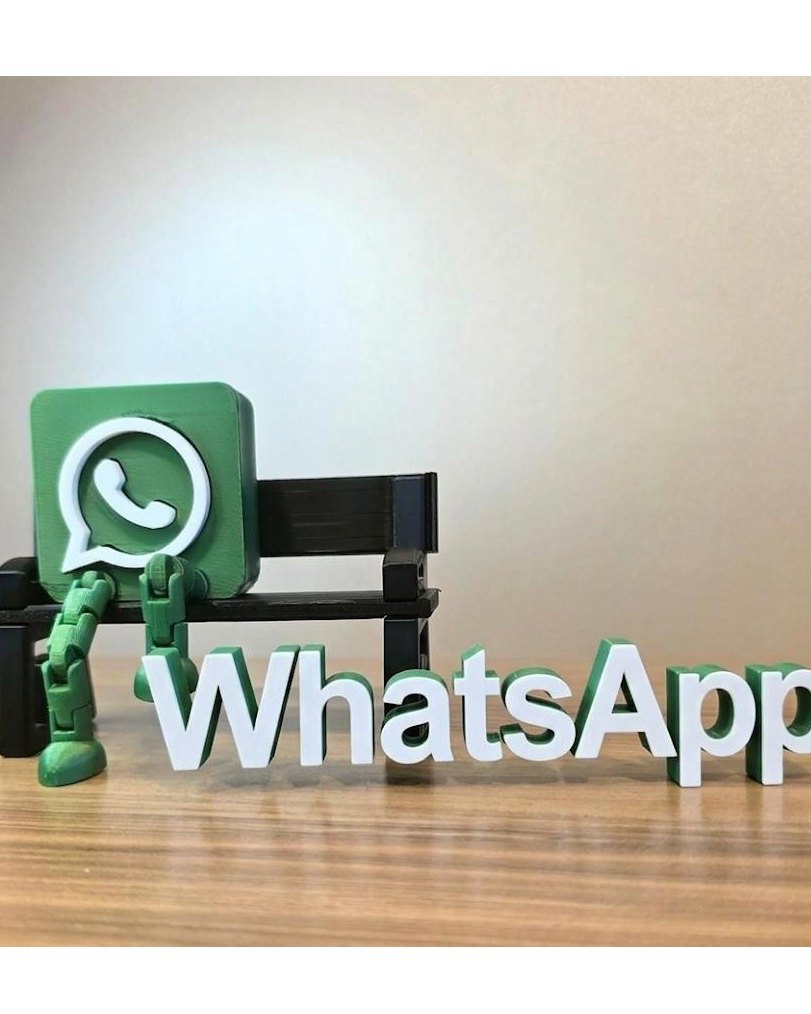 Peça decorativa personalizada para Instagram ou WhatsApp com link ou número em impressão 3D