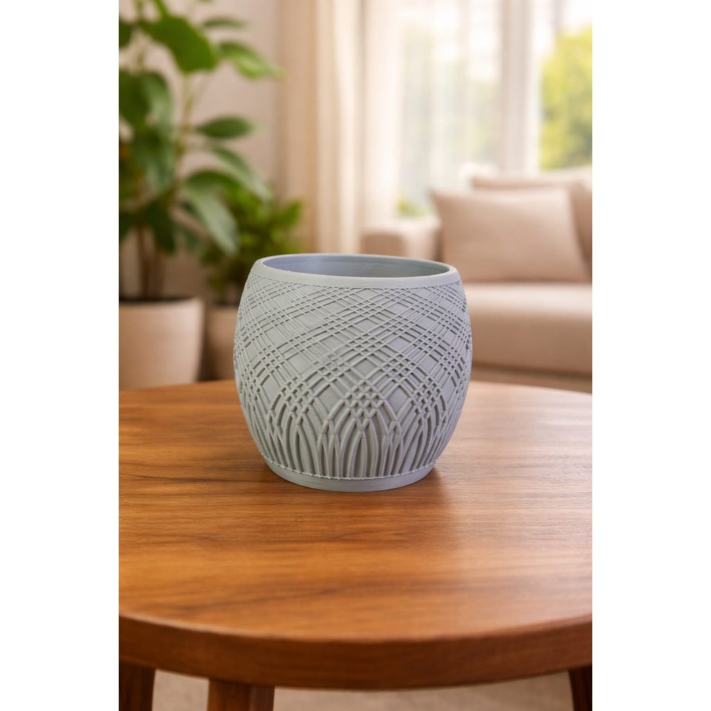 Vaso Decorativo Moderno Texturizado Design Elegante Cachepot 3D para Plantas e Flores