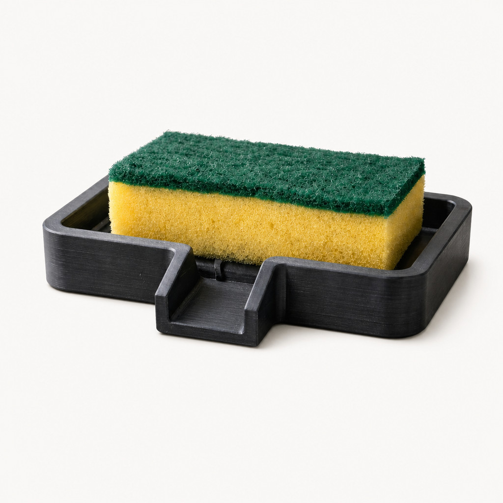 Kit Suporte Pia + Descanso Colher 3D Organizador Cozinha Escorredor Esponja Prático