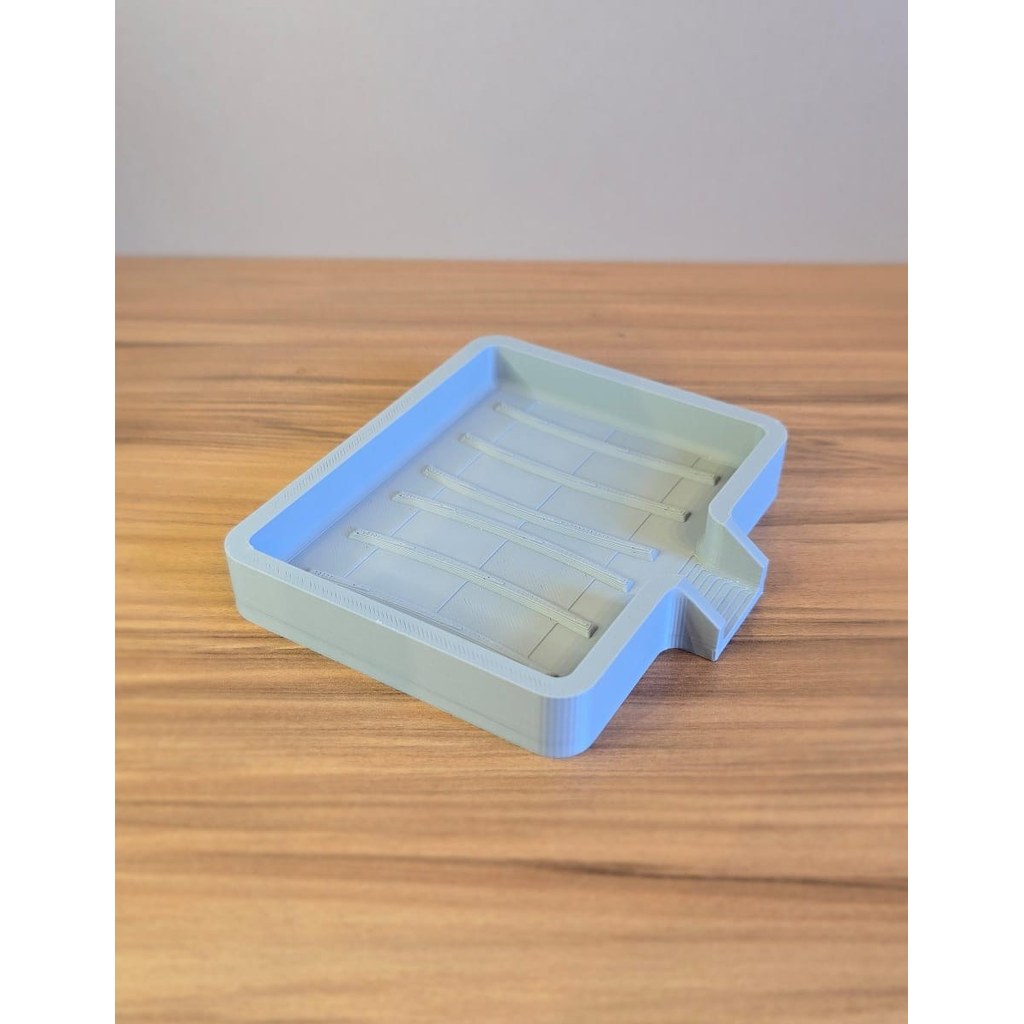 Kit Suporte Pia + Descanso Colher 3D Organizador Cozinha Escorredor Esponja Prático