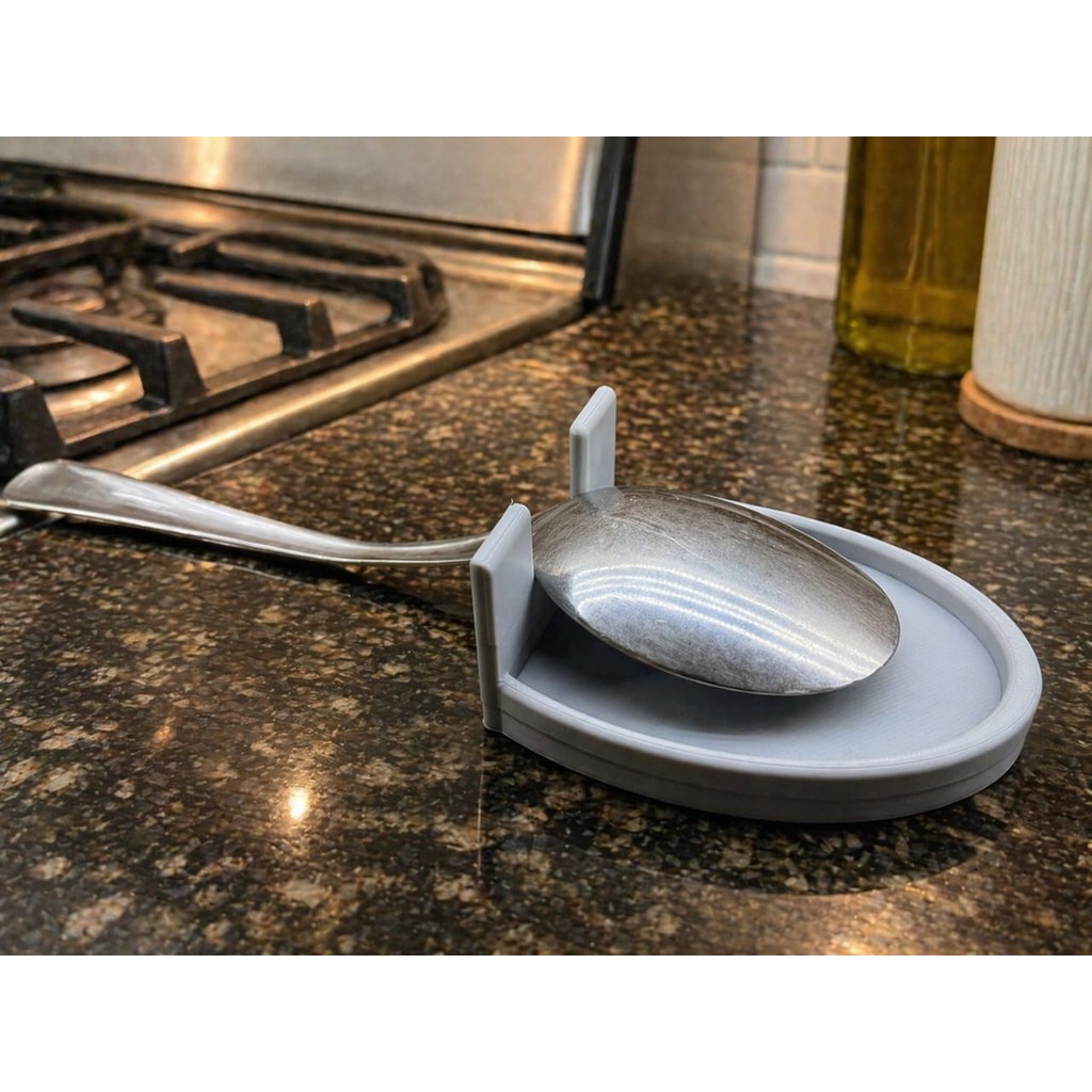 Kit Suporte Pia + Descanso Colher 3D Organizador Cozinha Escorredor Esponja Prático