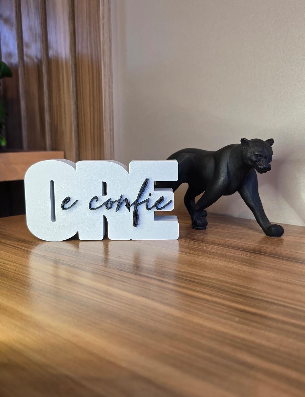 Placa Decorativa Ore e Confie Minimalista Moderna Decoração Mesa Presente