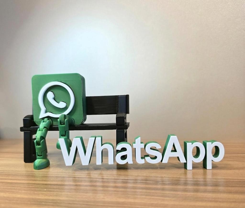 Peça decorativa personalizada para Instagram ou WhatsApp com link ou número em impressão 3D
