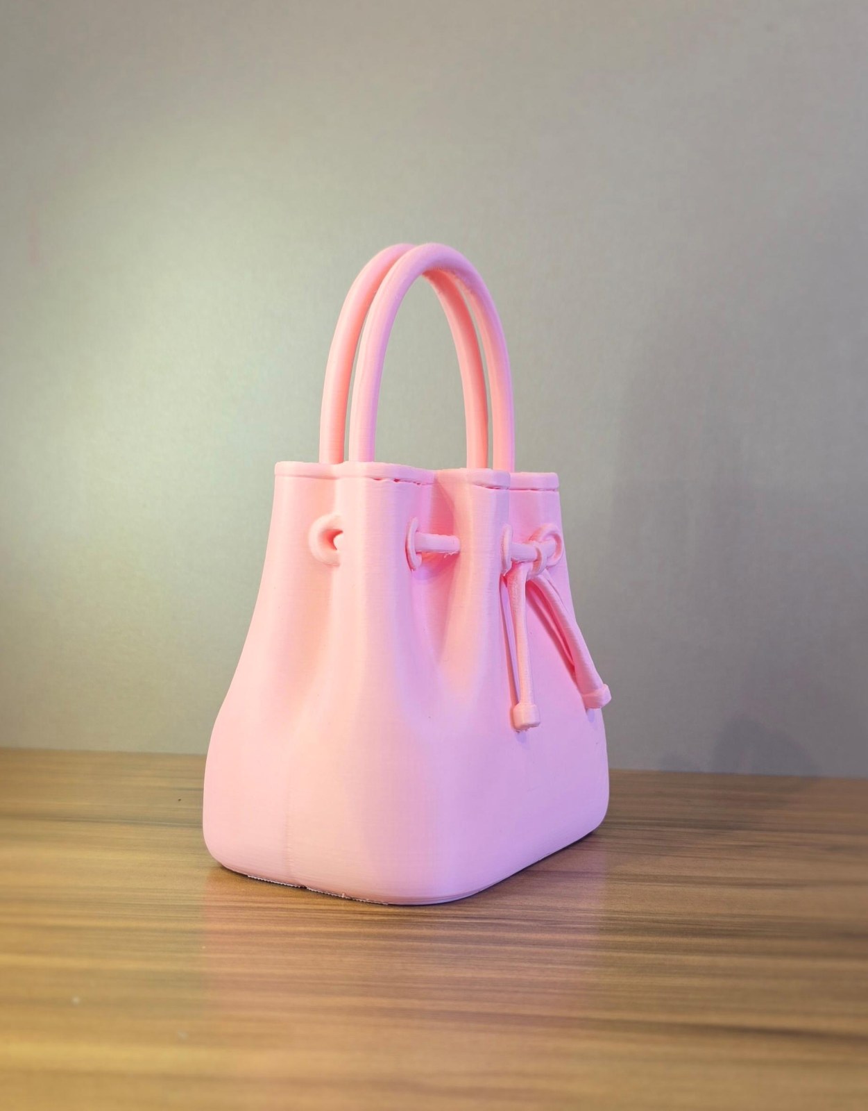 Bolsa Decorativa Rosa Laço Organizador Pincéis Maquiagem Estilo Moderno Impressão 3D