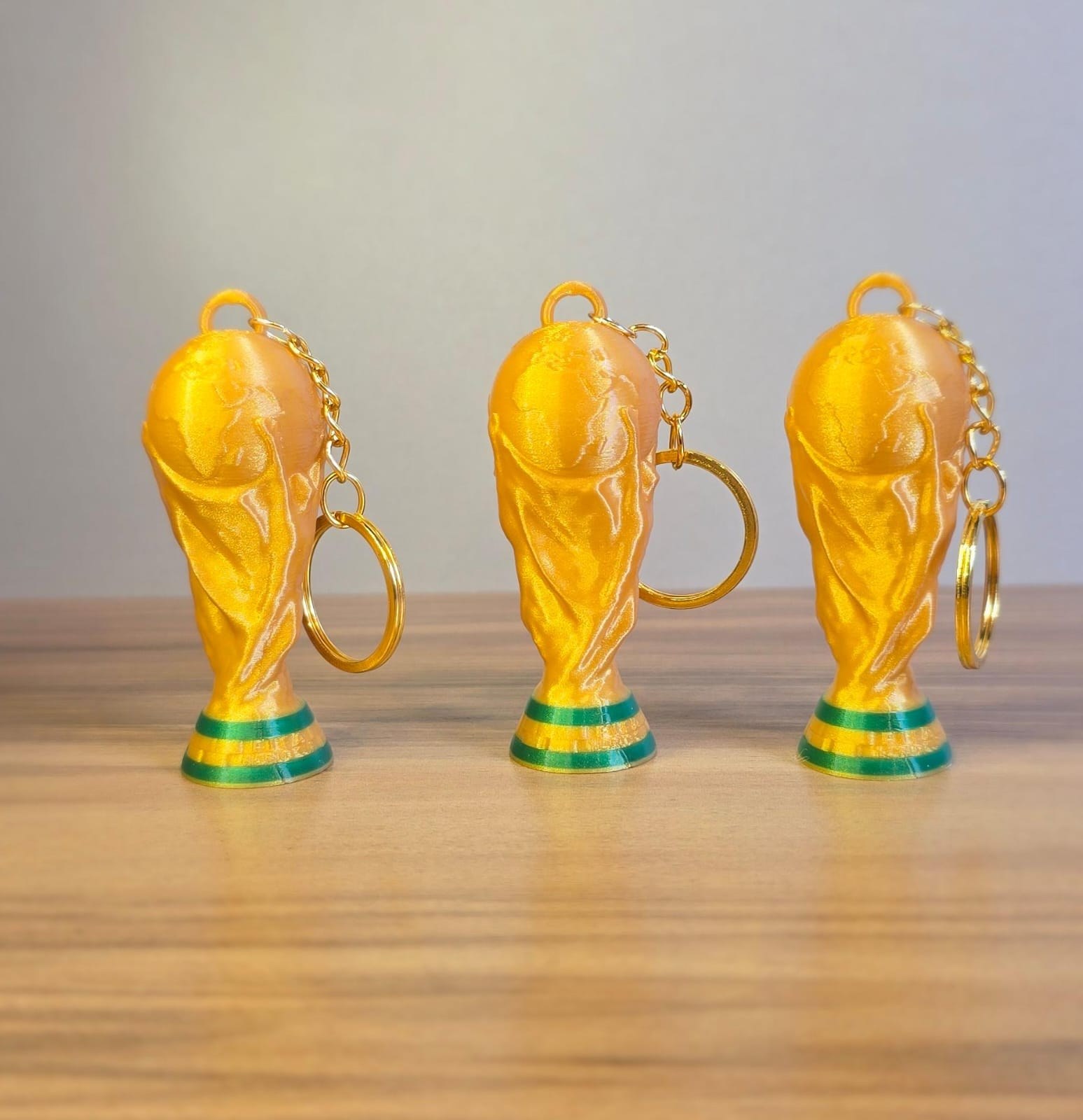 Chaveiro Troféu Copa do Mundo Brasil 3D, Design Exclusivo para Torcedor Apaixonado