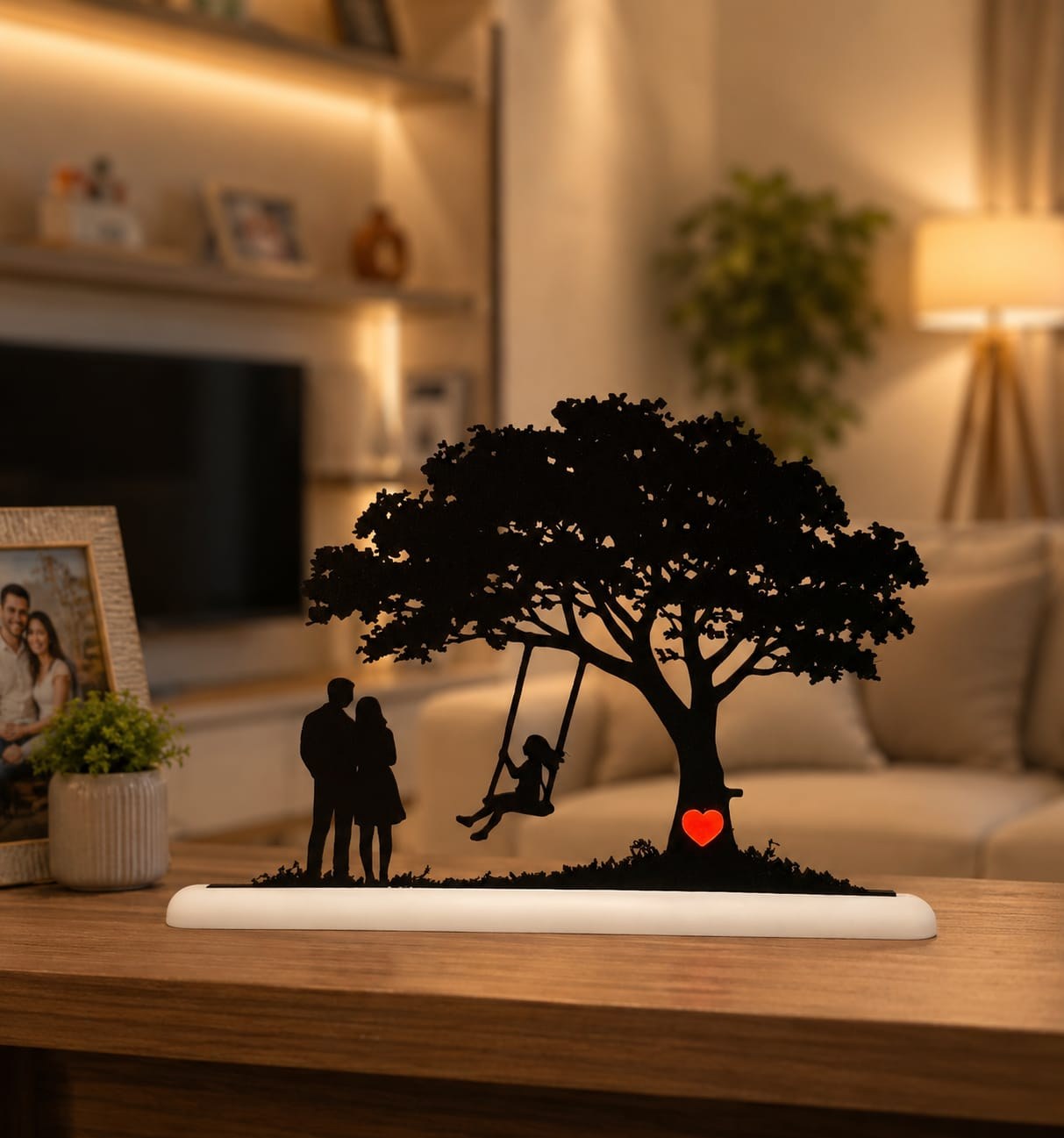 Escultura Decorativa Família Árvore da Vida 3D Decoração Moderna Presente