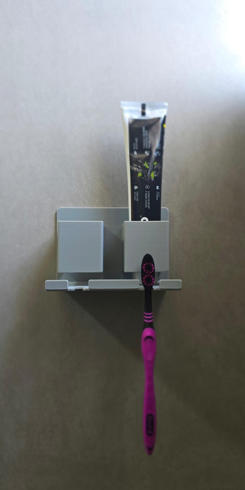 Suporte de Parede para Escova e Pasta de Dente Organizador Banheiro Lavabo Moderno