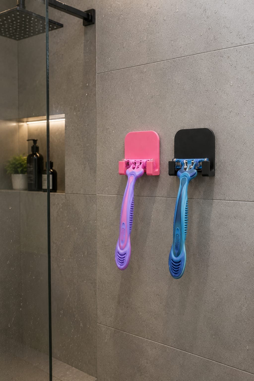 Suporte de Parede para Aparelho de Barbear e Gilette Design Moderno Banheiro e Box