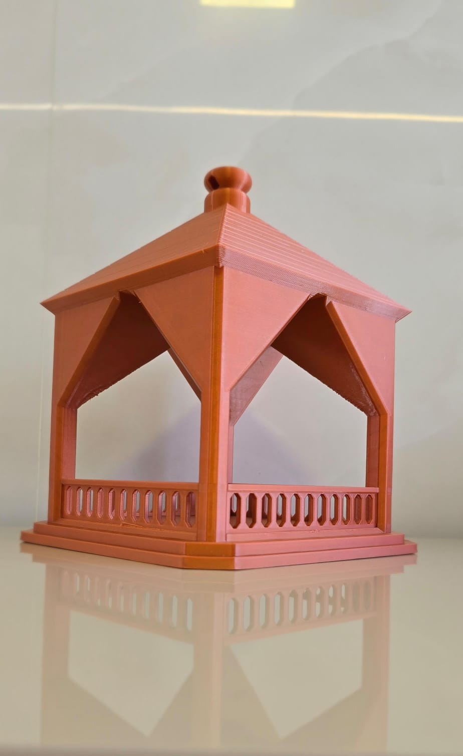 Comedouro Gazebo para Pássaros Decorativo Jardim Varanda Quintal Design Moderno 3D