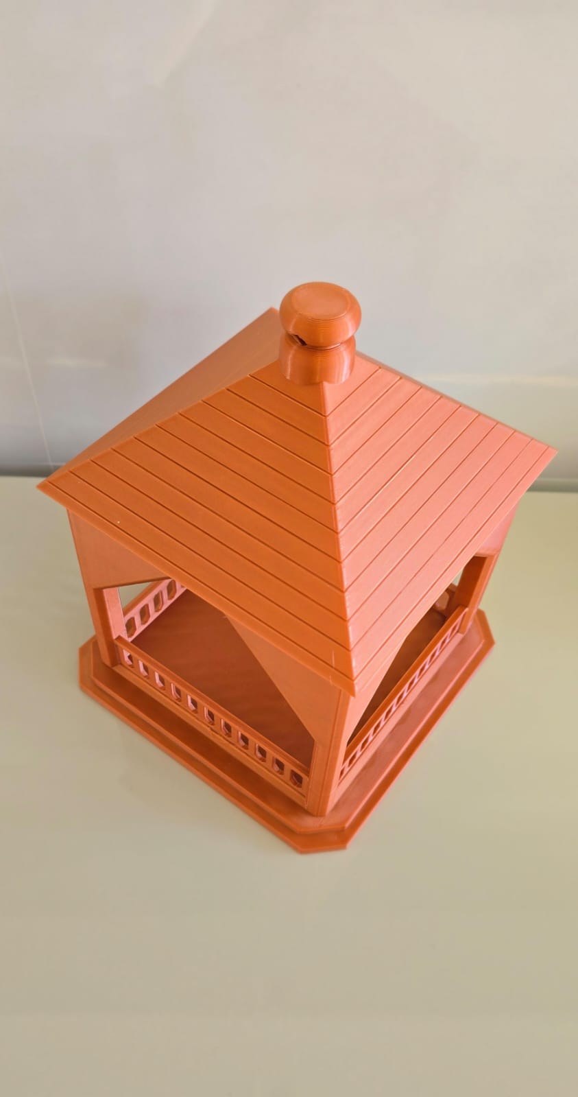 Comedouro Gazebo para Pássaros Decorativo Jardim Varanda Quintal Design Moderno 3D