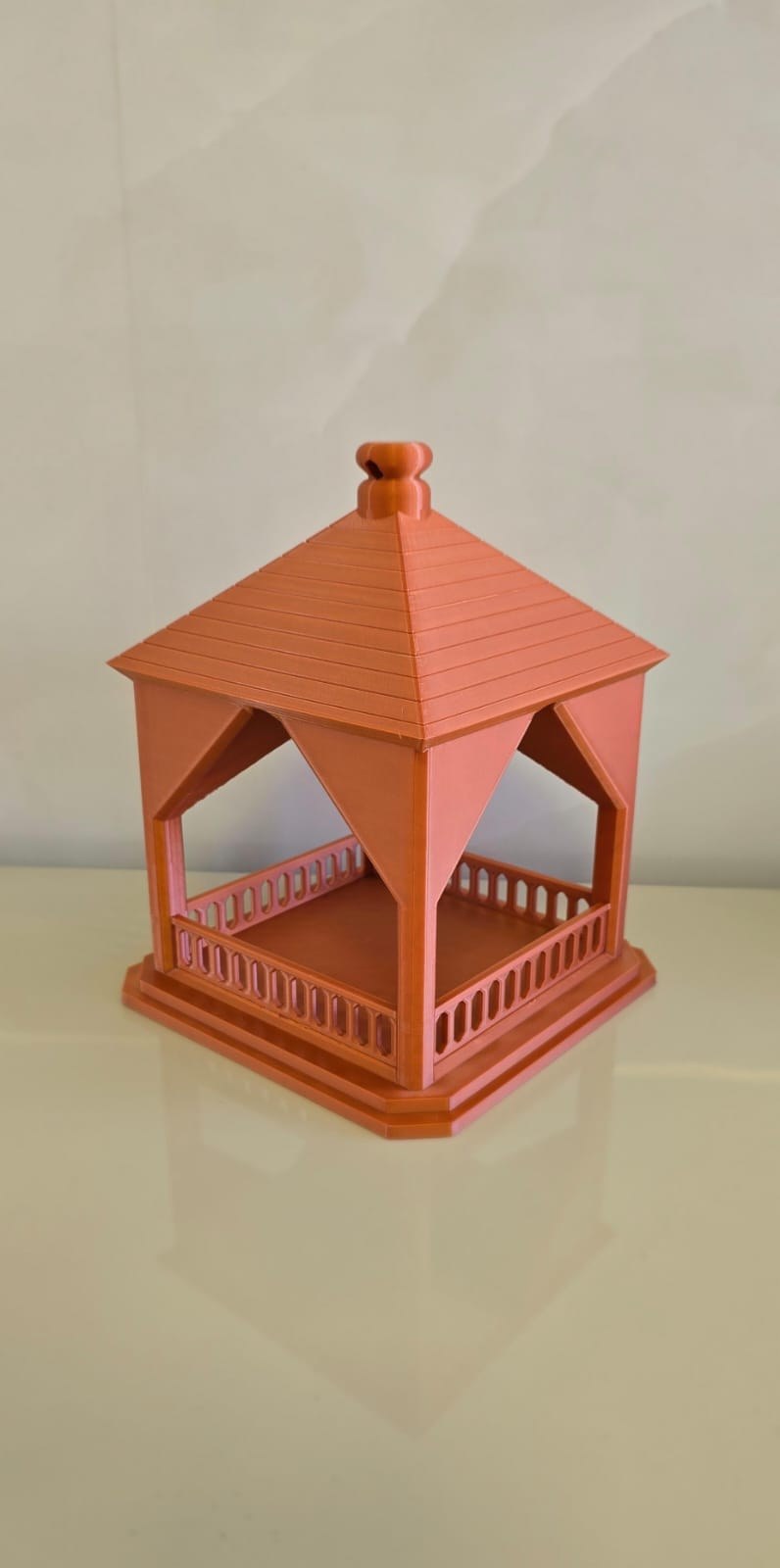 Comedouro Gazebo para Pássaros Decorativo Jardim Varanda Quintal Design Moderno 3D