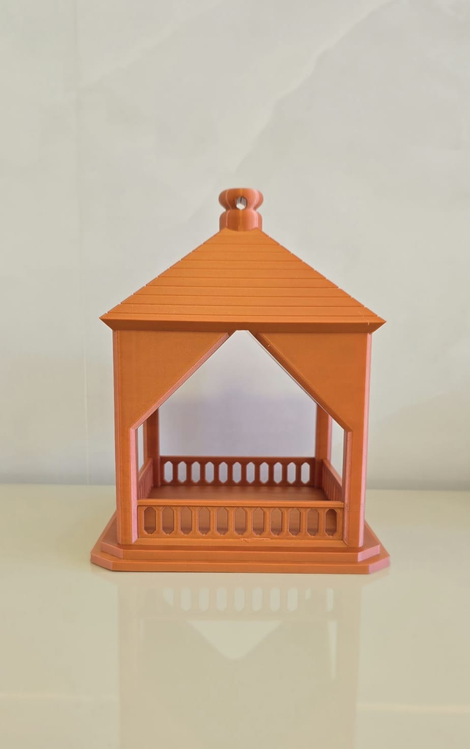 Comedouro Gazebo para Pássaros Decorativo Jardim Varanda Quintal Design Moderno 3D
