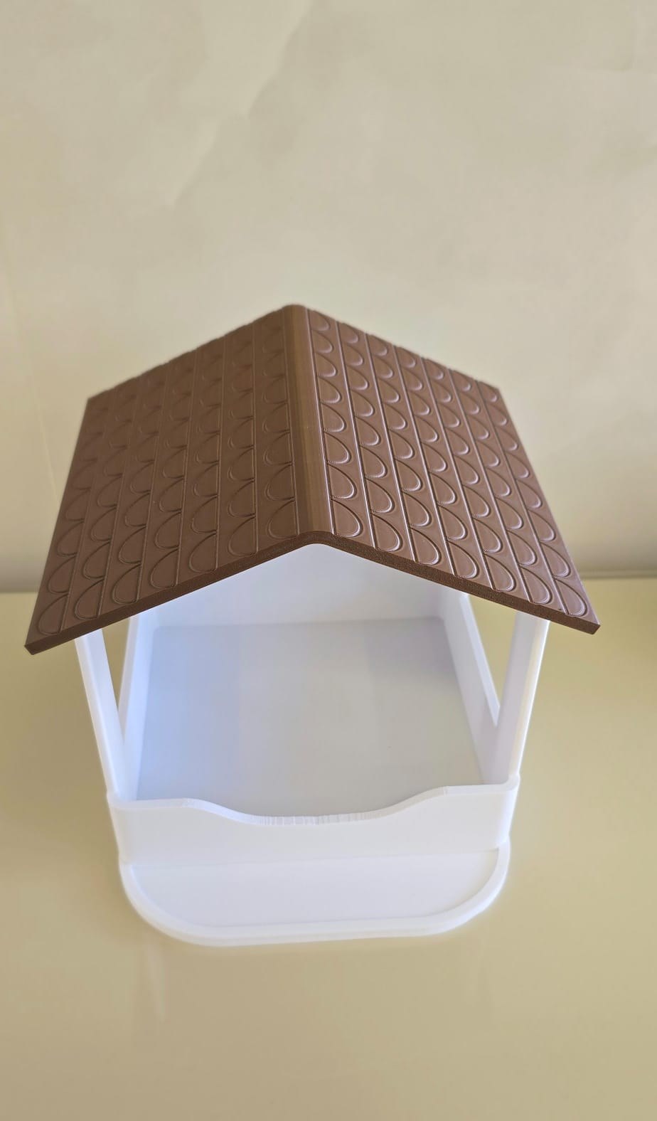 Comedouro para Pássaros Casa Rústica Design Moderno Alimentador de Aves Jardim Varanda