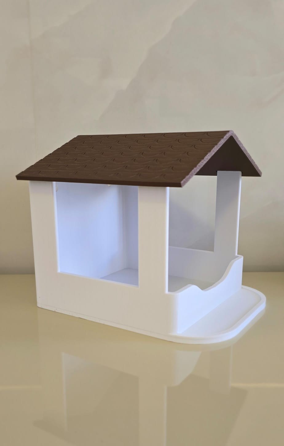 Comedouro para Pássaros Casa Rústica Design Moderno Alimentador de Aves Jardim Varanda