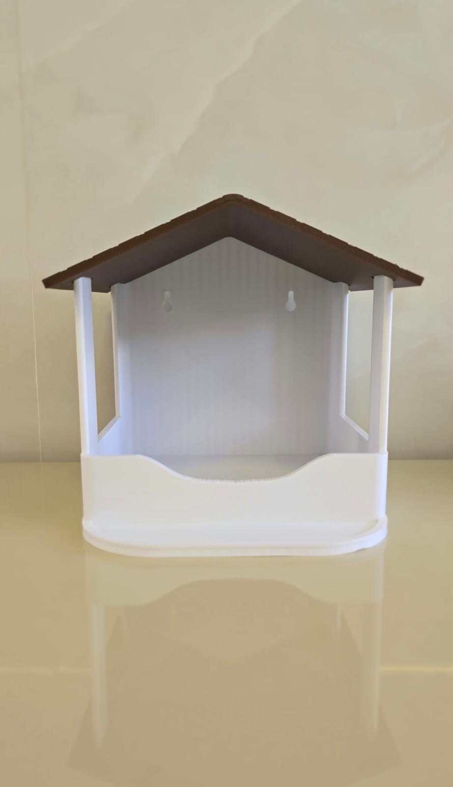 Comedouro para Pássaros Casa Rústica Design Moderno Alimentador de Aves Jardim Varanda