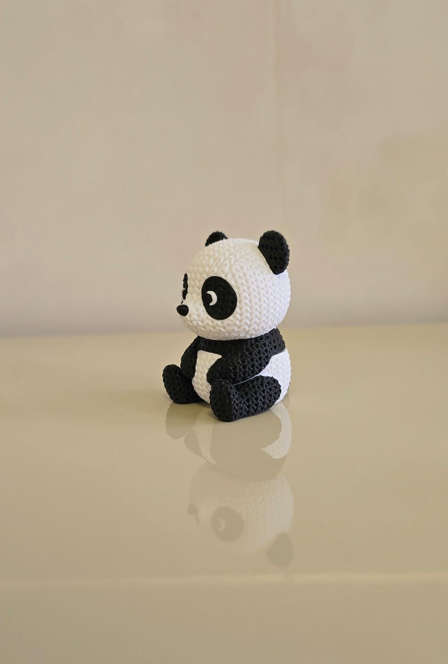 Panda Amigurumi Artesanal Decorativo Fofo, Feito em 3D Presente Criativo para Crianças