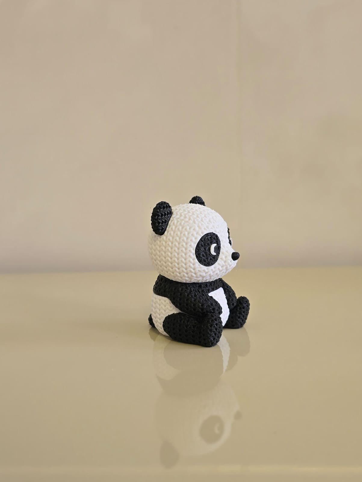 Panda Amigurumi Artesanal Decorativo Fofo, Feito em 3D Presente Criativo para Crianças