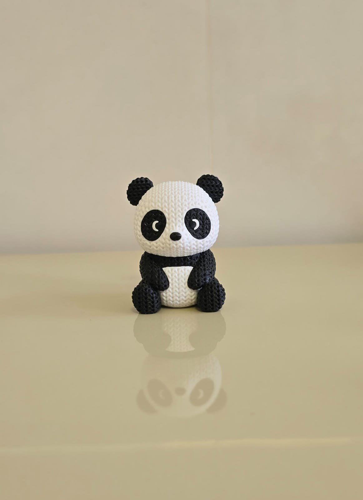 Panda Amigurumi Artesanal Decorativo Fofo, Feito em 3D Presente Criativo para Crianças