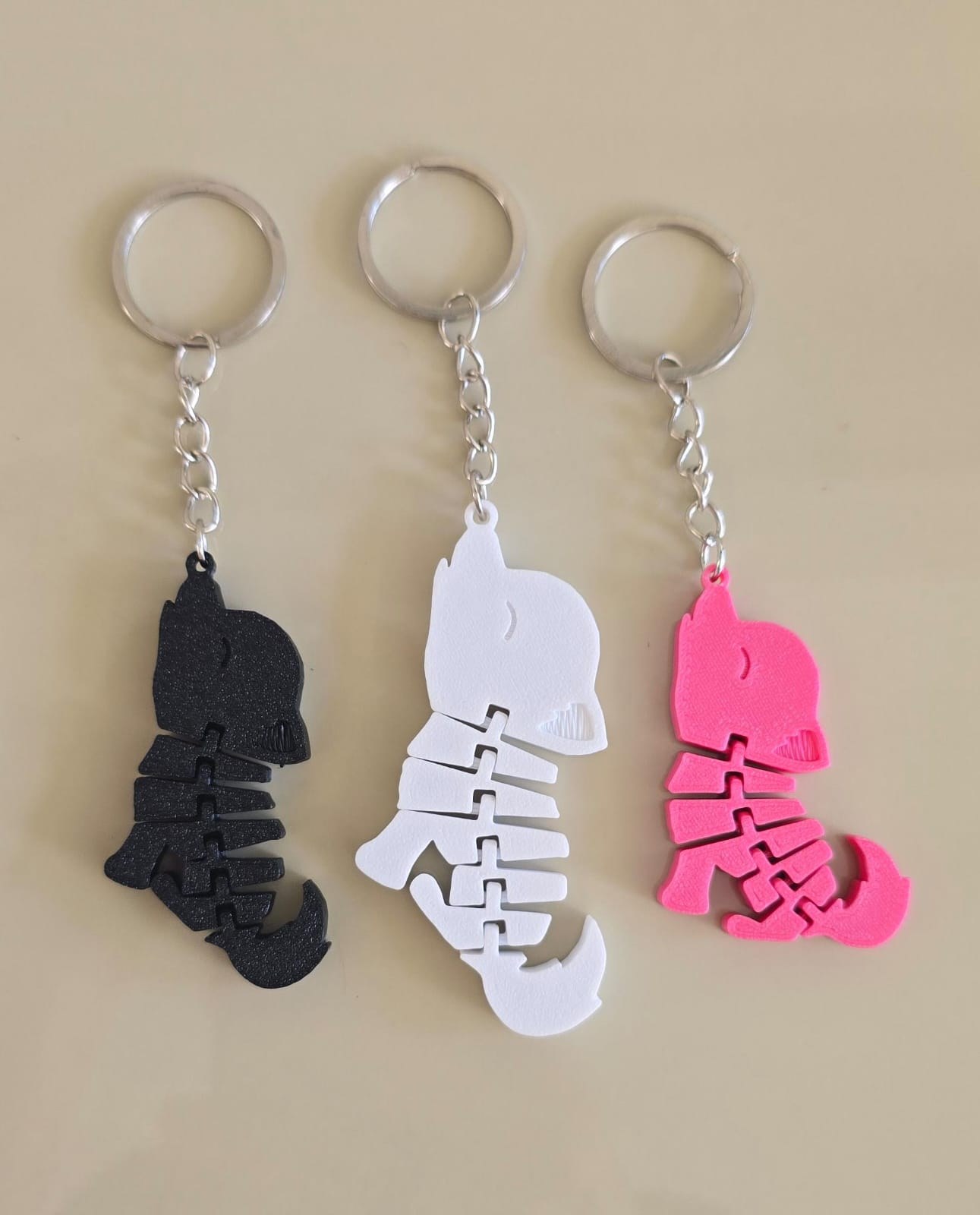 Chaveiro Gato Articulado em Impressão 3D Design Criativo para Mochila, Bolsas e Chaves